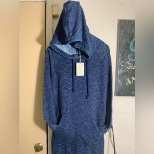 Universal Thread, Drawstring Hoodie Sweatshirt Denim Dress with Kangaroo Pockets